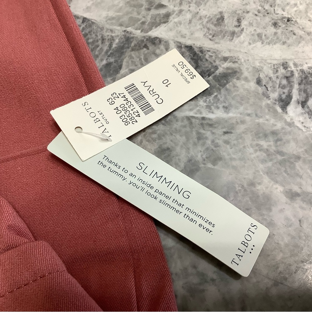 Talbots Curvy Fit Rust Pants size 10 NWT. - Picture 9 of 14